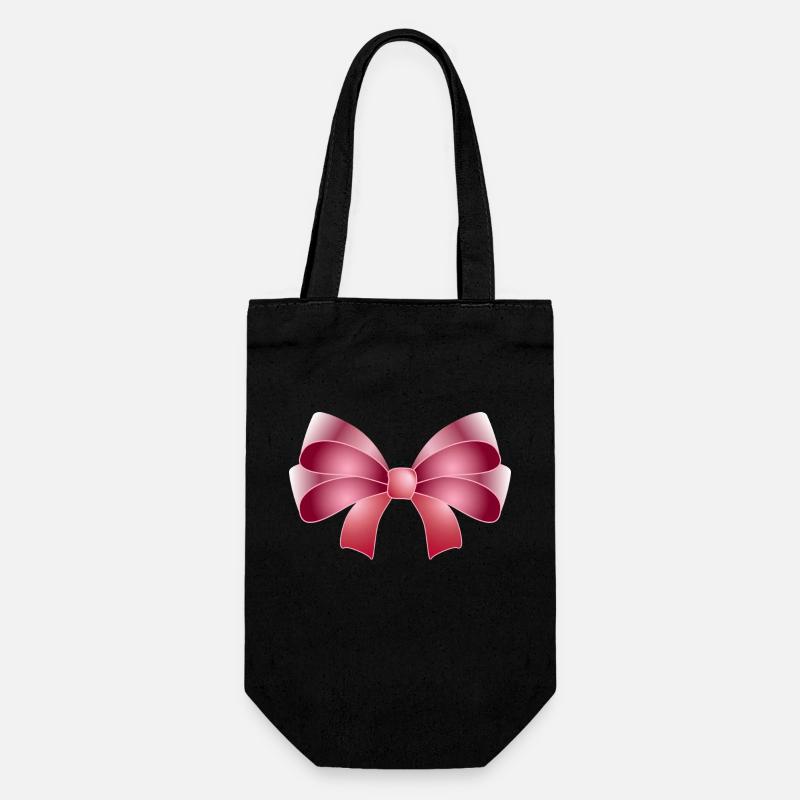Nœud élégant en rose - Sac à bouteille - noir
