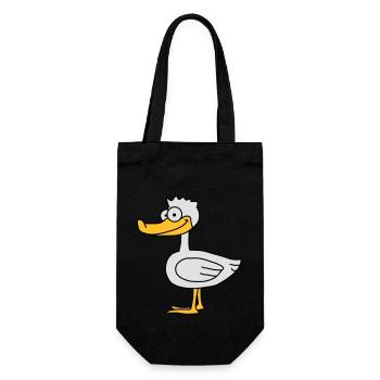 Duck - Gift Bag for Bottles - black - Front