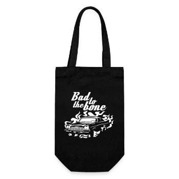 Bad to the bone - Geschenkbeutel für Flaschen - Schwarz - Vorne