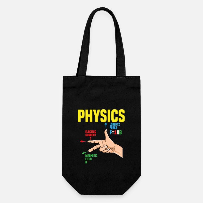 Physik Gang Zeichen I Rechte Hand Regel I Lorentz - Geschenkbeutel für Flaschen - Schwarz