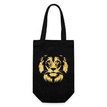 Lion gold - Geschenkbeutel für Flaschen - Schwarz - Vorne