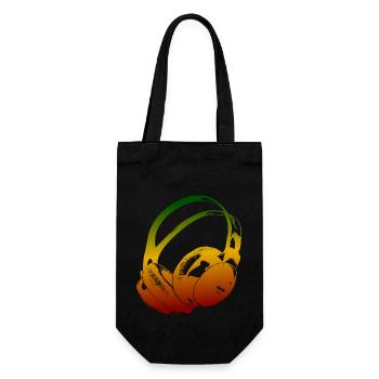 Reggae headphones - Gift Bag for Bottles - black - Front