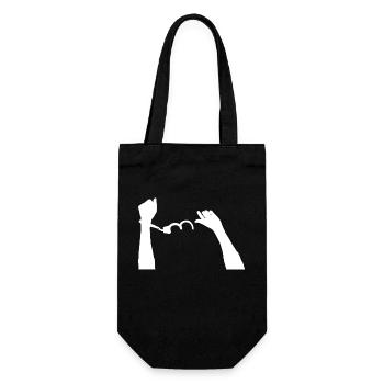 Handcuffs liberate liberation - Gift Bag for Bottles - black - Front