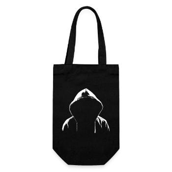 Hoodie Hacker Style - Gift Bag for Bottles - black - Front