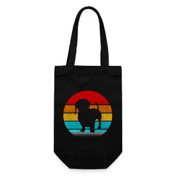 dachshund - Gift Bag for Bottles - black - Front