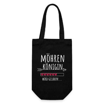 Möhrenkönigin Landwirtschaft Möhren Königin - Geschenkbeutel für Flaschen - Schwarz - Vorne