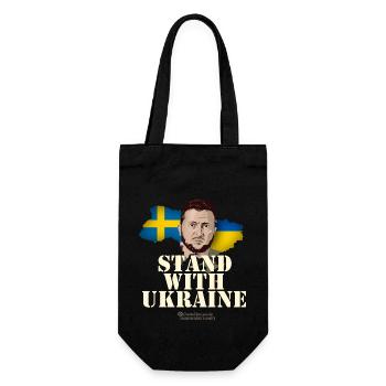 Ukraine Sverige Stand avec l’Ukraine - Sac à bouteille - noir - Devant