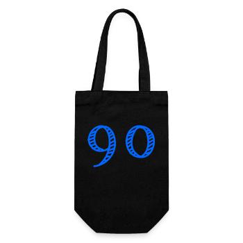 90 JAHRE. 90-jähriges JUBILÄUM. JUBILÄUM 90 JAHRE. 90 - Geschenkbeutel für Flaschen - Schwarz - Vorne