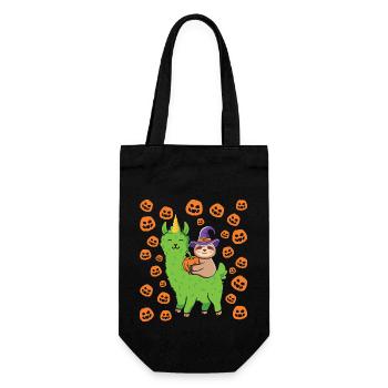 Halloween Sloth Witch - Gift Bag for Bottles - black - Front