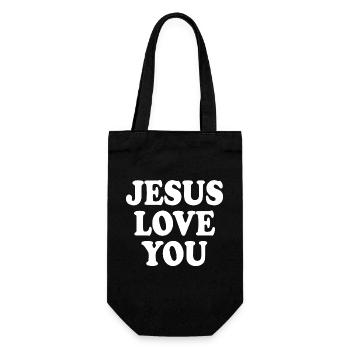 Jesus love you - Sac à bouteille - noir - Devant