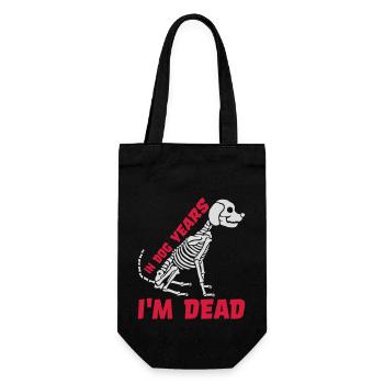 in dog years Dead - Geschenkbeutel für Flaschen - Schwarz - Vorne