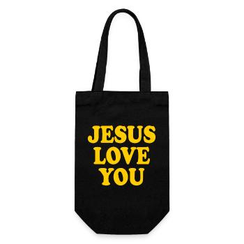 Jesus love you - Sac à bouteille - noir - Devant