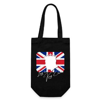 British King Coronation Charles England Flag - Gift Bag for Bottles - black - Front