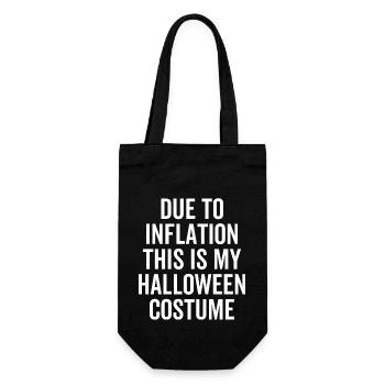 En raison de l’inflation, c’est mon costume d’Halloween - Sac à bouteille - noir - Devant