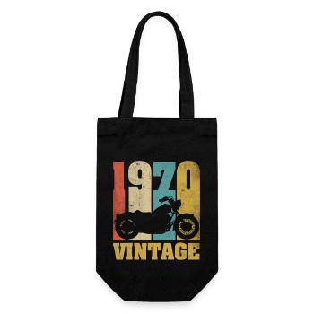 1970 Jahrgang Geburtstag Biker Motorrad Geschenk - Geschenkbeutel für Flaschen - Schwarz - Vorne