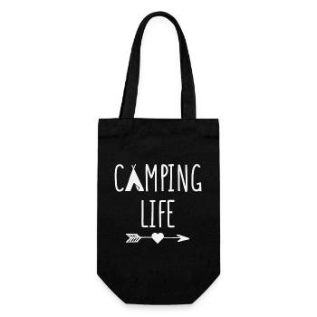 Camping Life - Gift Bag for Bottles - black - Front