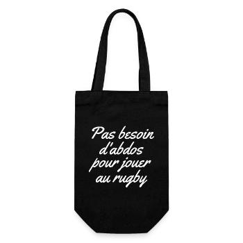 rugby, rugby sport, rugby humour - Sac à bouteille - noir - Devant
