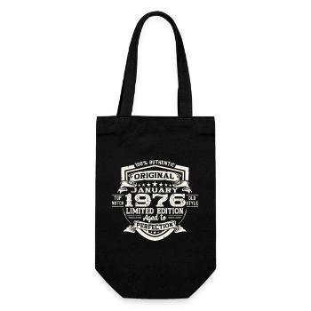 Né 1976 Janvier 47e anniversaire Homme cadeau - Sac à bouteille - noir - Devant