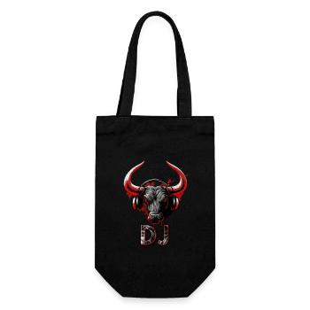 Bull DJ - Geschenkbeutel für Flaschen - Schwarz - Vorne