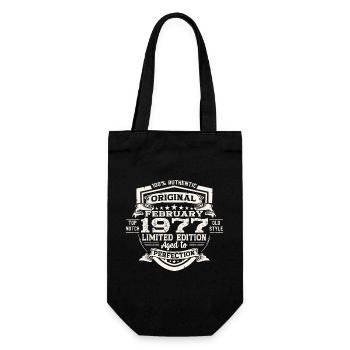 Février né 1977 46ème anniversaire cadeau homme - Sac à bouteille - noir - Devant