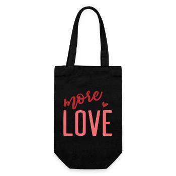 T-Shirt mehr Liebe Valentinstag Valentinstag - Geschenkbeutel für Flaschen - Schwarz - Vorne