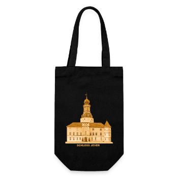 Jever Schloss Friesland Niedersachsen Nordsee - Geschenkbeutel für Flaschen - Schwarz - Vorne