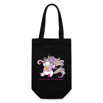 Unicorn - Gift Bag for Bottles - black - Front