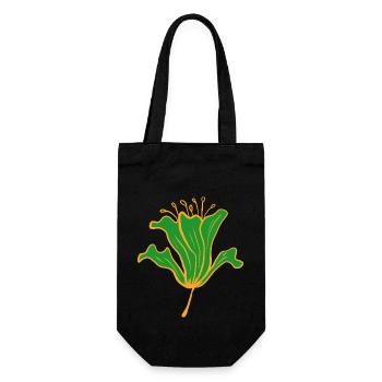 Florist Flower Plant Nature Gardener - Gift Bag for Bottles - black - Front