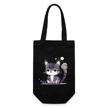 Design de chat super mignon. - Sac à bouteille - noir - Devant