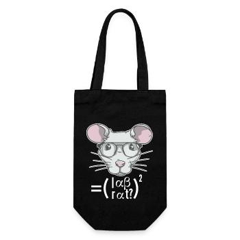 Lab Rat Science Wissenschaftler Labor Laborant - Geschenkbeutel für Flaschen - Schwarz - Vorne