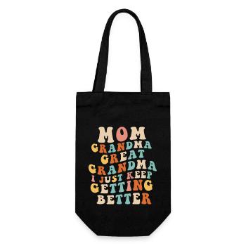 Great Grandma Shirt Women Mom Grandma Gigi Mama - Geschenkbeutel für Flaschen - Schwarz - Vorne