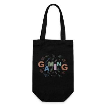 gaming-scene-colorful - Geschenkbeutel für Flaschen - Schwarz - Vorne
