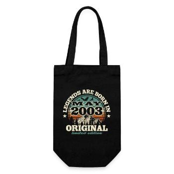 20 years old - legend born in 2003 - Gift Bag for Bottles - black - Front