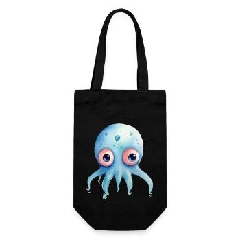 Octopus Watercolors - Gift Bag for Bottles - black - Front