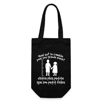 Quel Est Le Comble Pour Une Grande Soeur - Sac à bouteille - noir - Devant
