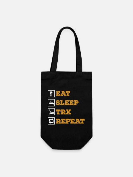 Eat Sleep TRX Wiederholung - Geschenkbeutel für Flaschen - Schwarz