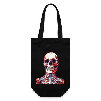 Skeleton - Gift Bag for Bottles - black - Front