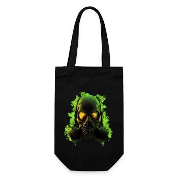 Gasmaske Grün - Geschenkbeutel für Flaschen - Schwarz - Vorne