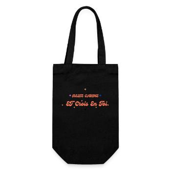 Reste Calme et Crois en Toi - Sac à bouteille - noir - Devant