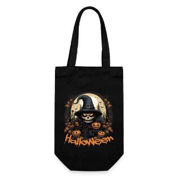 Retro Vintage Witch Halloween Vibes - Gift Bag for Bottles - black - Front
