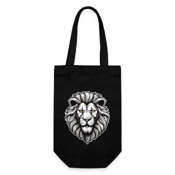 Lion's Head - Gift Bag for Bottles - black - Front