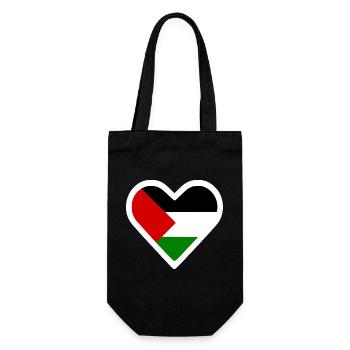 Free palestine heart - Gift Bag for Bottles - black - Front