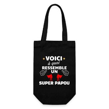 Héros Super Papou Thème Empowerment - Sac à bouteille - noir - Devant