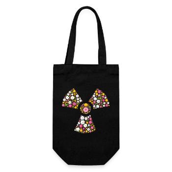 Radioactive Clover Flowers Radio Manip Radiology - Gift Bag for Bottles - black - Front