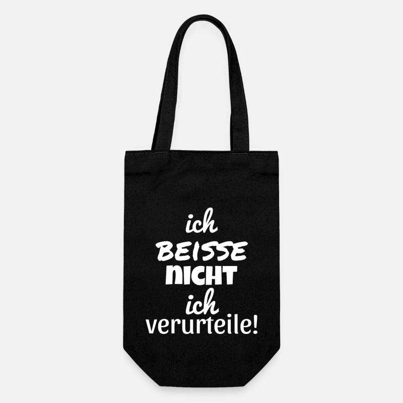 Je ne mords pas, je condamne ! - Sac à bouteille - noir