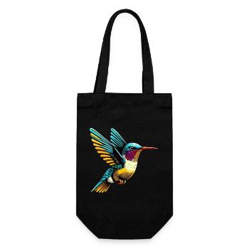 Hummingbird - Gift Bag for Bottles - black - Front