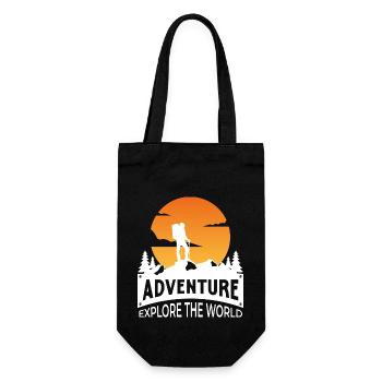 Wanderausflug Outdoor Abenteuerurlaub - Geschenkbeutel für Flaschen - Schwarz - Vorne