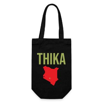 Thika Kenya Souvenir - Gift Bag for Bottles - black - Front