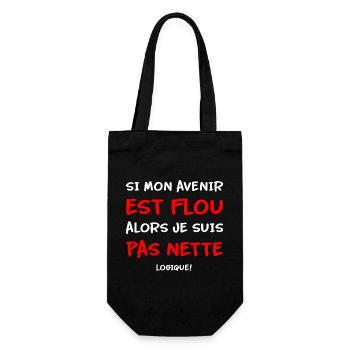 Si mon avenir est flou alors je ne suis pas nette - Sac à bouteille - noir - Devant