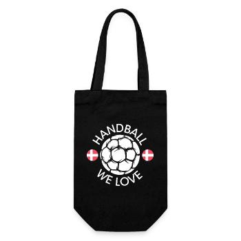 we love handball denmark Sport Logo Team icon - Gift Bag for Bottles - black - Front